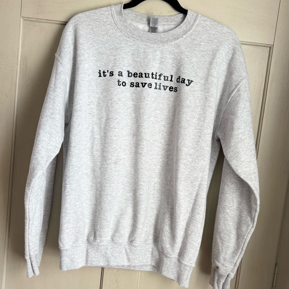 Grey Sweatshirt Beautiful Day Med - Picture 2 of 5